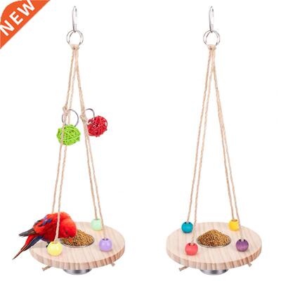 Bird Feeder Toy Colorful Accessories Stainless Steel Trough