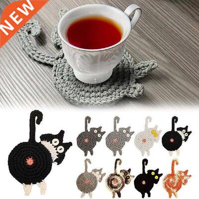 Handmade Crochet Drink Coaster Cute Animal Shape Non-slip