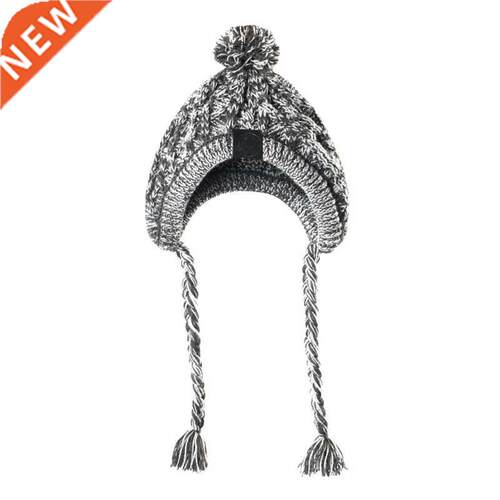 Winter Warm Dog Hat Windproof Puffy Ball Pet Headgear