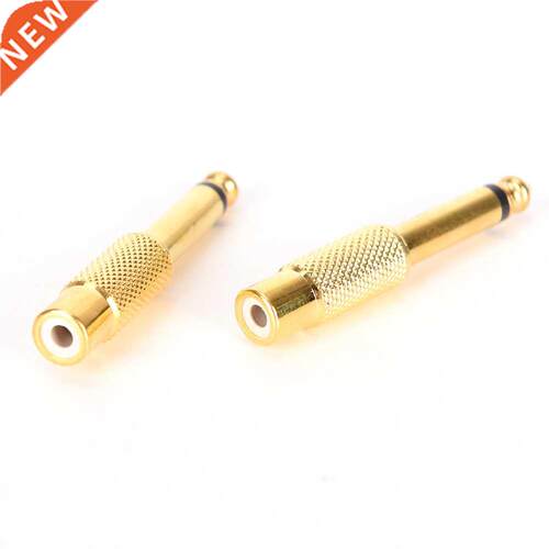 New 10Pcs Gold Plated 6.35mm Male 1/4 适用于 Mono Jack Plug