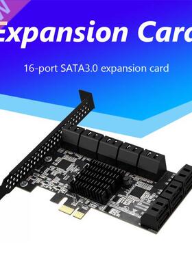 SATA PCIE 1X apter 6/10/16 Ports PCIE X4 X8 X16 to SATA 3.