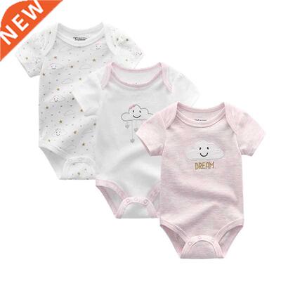 3PCS/Lot Unisex Baby Girl Clothes Cotton Solid Unicorn Newbo