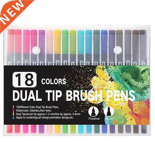 100 Colors Dual Brush Art Markers Pen Fine Tip and Brush Tip