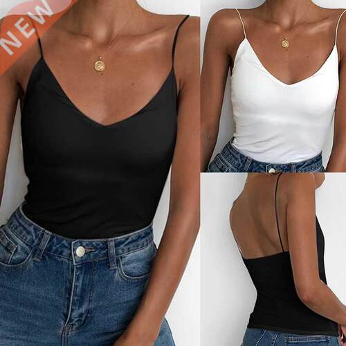 Satin Women Thin Wild Solid Camis Vest Women Tank Tops Femal