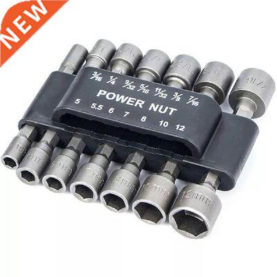 14pcs Hexagon Nut Driver Adapter Reusable Non Magnetic