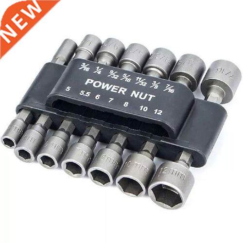 14pcs Hexagon Nut Driver Adapter Reusable Non Magnetic