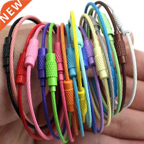10-20pcs/lot Stainless Steel Wire Keychain Ring Key Keyring