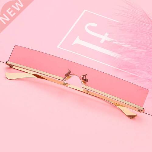 Fashion Half Fre Small Rectangle Glasses Women rand Desi