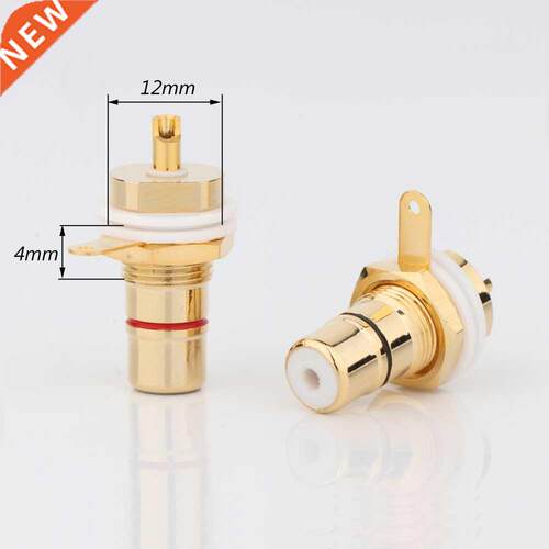 4PCS RS011 RCA Socket RCA female Panel Mount plug Gd Pla