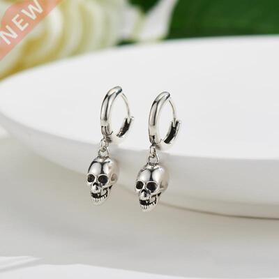 REETI 925 Sterling Silver Earrings skull drop Earring Creati