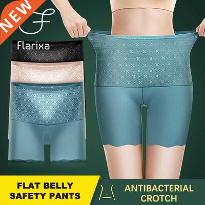 Flarixa 2022 New Seamless Safety Shorts High Waist Flat Bell