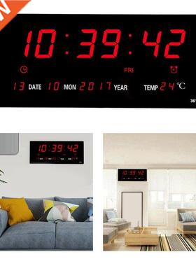 Digital LED Screen Wall Clock Calendar Time Backlight with T
