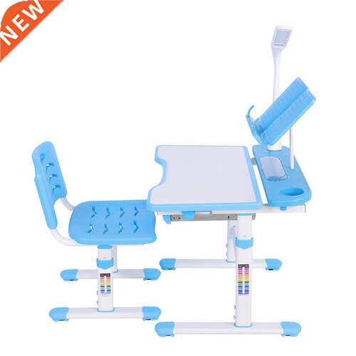 Adjustable Height Children's Desk and Comfortable Chair Set