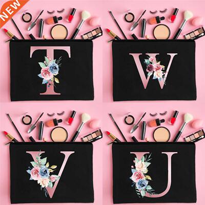 Girl Cosmetic Bag Letter Print MakeUp bag Toiletries Organiz