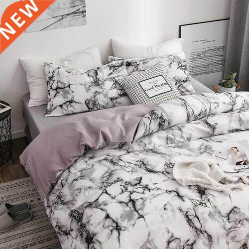 Marble Bedding set Modern Nordic Style Duvet ver Set Comfort