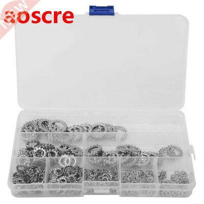 300 Pcs Serrated Lock Washer 304 Stainless Steel Anti-Loose