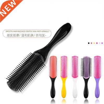 6 Color 9-Rows Denman Brush Women Detangling Styling Hairbru