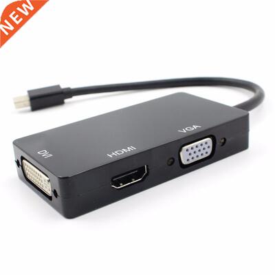 -in-1 Thunderbolt Mini Displayport DP to HDMI VGA DVI Adapt