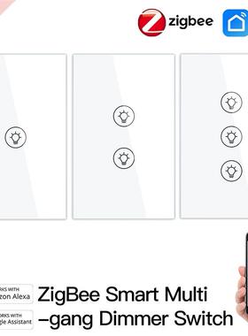 1/2/3 Gang Tuya APP Voice Control Zigbee Dimmer Smart Househ