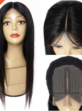 4x1 T part lace wig 12 to 28 inch straight Indian human hair