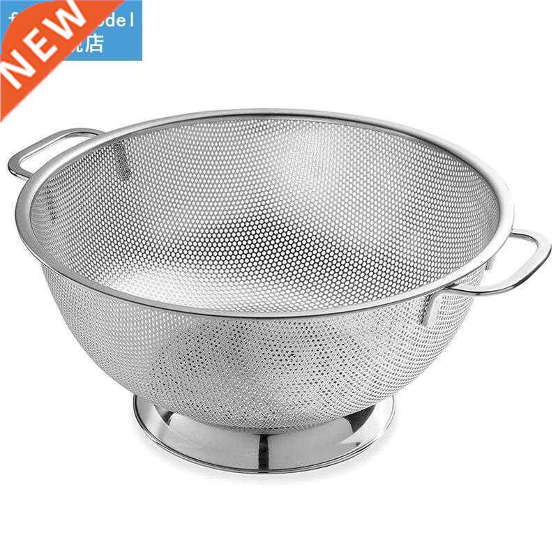 1pc Stainless Steel Vegetable Colander Small Hole Design Fru