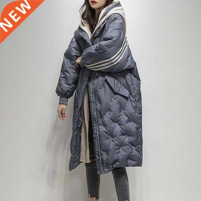 Hooded 90 White Duck Down Coat Women Long Jacket Winter Loos