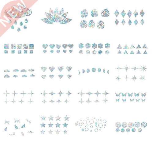 Window Privacy Film Static Clings 3D Rainbow Sun Catcher Wal