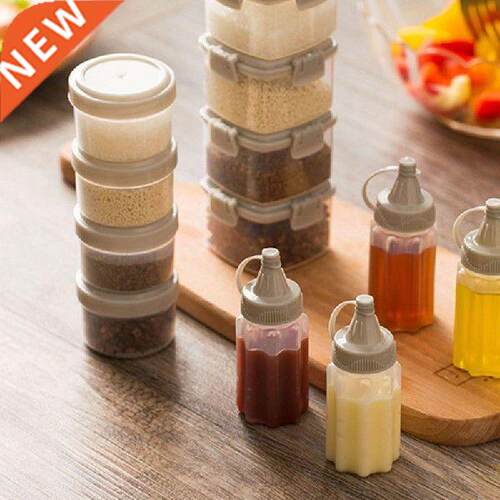 4pcs/Set Portable Mini Sauce Seasoning Box Dispenser