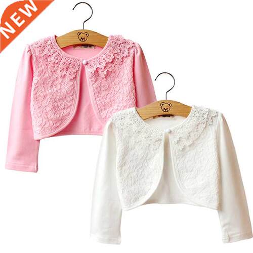 Summer Thin Girls Cot Long Sleeve Kids Crdigns Flower Gir