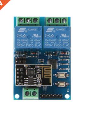 DC 12V ESP8266 2 Channel WF Relay Module 适用于 Smart Home