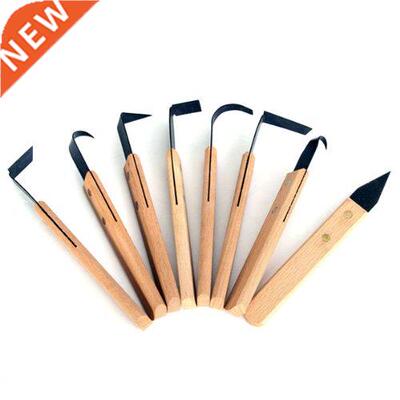 8Pcs Pottery Clay Sculpture Modeling Tools Set--Wood and Met