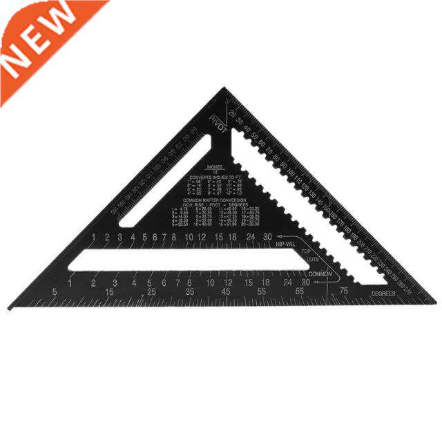 12Inch Aluminum Alloy Metric Triangle Ruler Angle Protractor