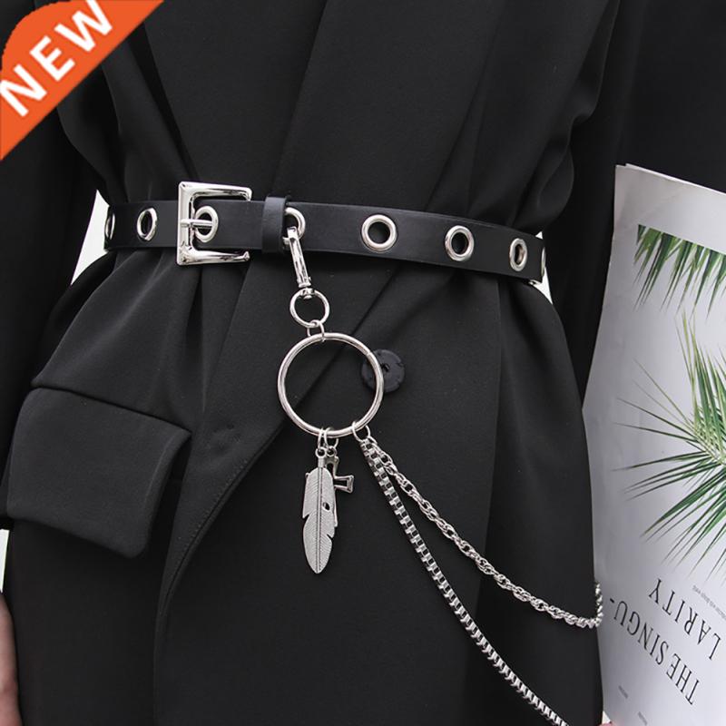 Punk Full-hole Chain Belt For Women Hipster All-match rend D