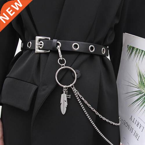 Punk Full-hole Chain Belt For Women Hipster All-match rend D