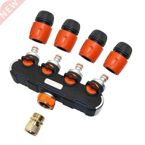 Garden Faucet 4 Way Hose Splitter Valve Plastic Connector Di