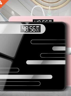 Weight Scale LCD Display Glass Bathroom Body Floor Scales Ba