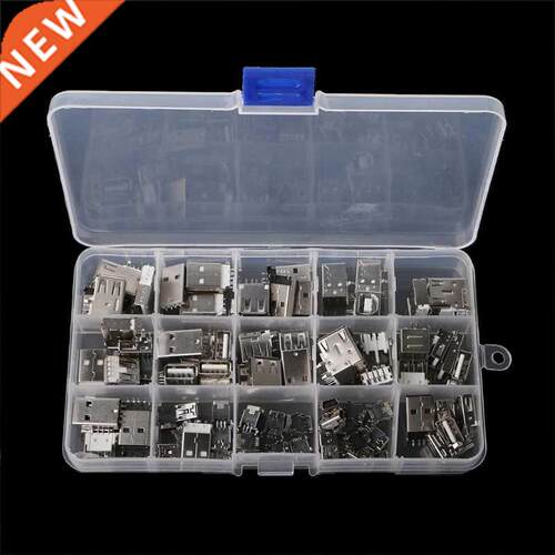 82 Pcs 14 Styles USB Male Female Mini SMD Socket Connector F