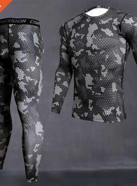 Men's Camouflage Thermal Underwear Set Long Johns Winter The