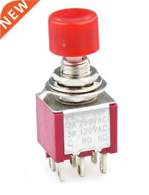 momentary 1  nc dpdt red cap push button switch ac 120v
