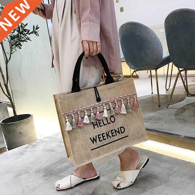 Women Summer Beach Bags Handbags Large Capacity Lady Tassel