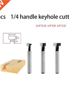 3pcs/set 1/4 Shank Keyhole T-Slot Router Bit Woodworking Cu