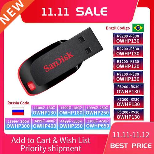 Sandisk 100% Original CZ50 usb flash drive 32gb mini usb fla