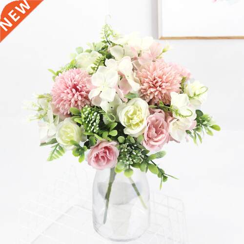 pink silk hydrangeas artificial flowers wedding flowers for