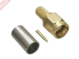 1Pcs Connector SMA Male plug Crimp For RG58 RG142 LMR195 RG4