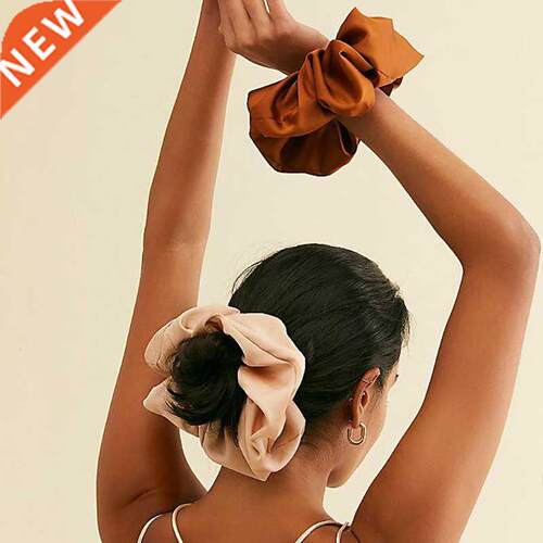 Oversized Stain Hair Scrunchies Women Silk Scrunchie Elastic