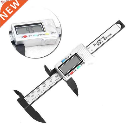 100mm 4inch Digital Electronic LCD Gauge Carbon Fiber Vern