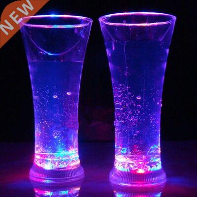PREUP LED Colorful Glowing Heart Shape Cup Flash Water