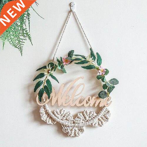 Cotton Door Hnger Welcome Hnging Decor Wll Leves