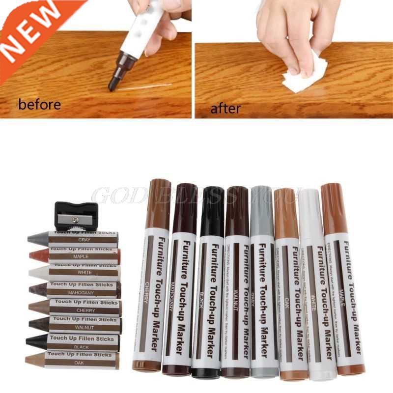 17Pcs Furniture Touch Up Kit Markers Filler Sticks Wood Sc图片