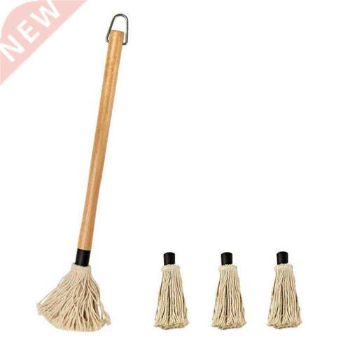 BBQ Basting Mop with Wooden Handle,Designed to Absorb Sauce,
